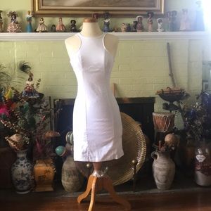 White Racerback Openback Form Fitting Dress